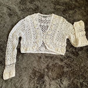 Vintage Hand Knit Cardigan Contempo Casual